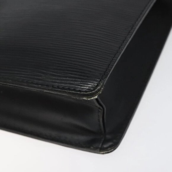 LOUIS VUITTON Epi Pochette Homme Clutch Bag Black Noir M52522 LV Auth 113778 - Picture 13 of 16